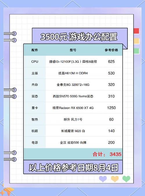 3500元求套电脑配置···主要是玩各种华丽单机游戏和网游~算上显示器...