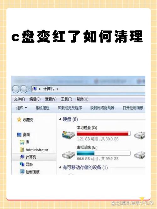 c盘爆红了可以删除哪些文件