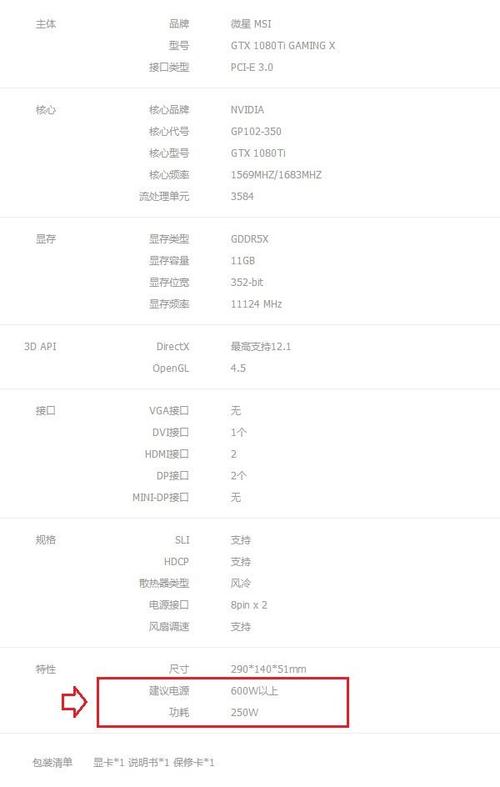 华硕GTX1080功耗是多少